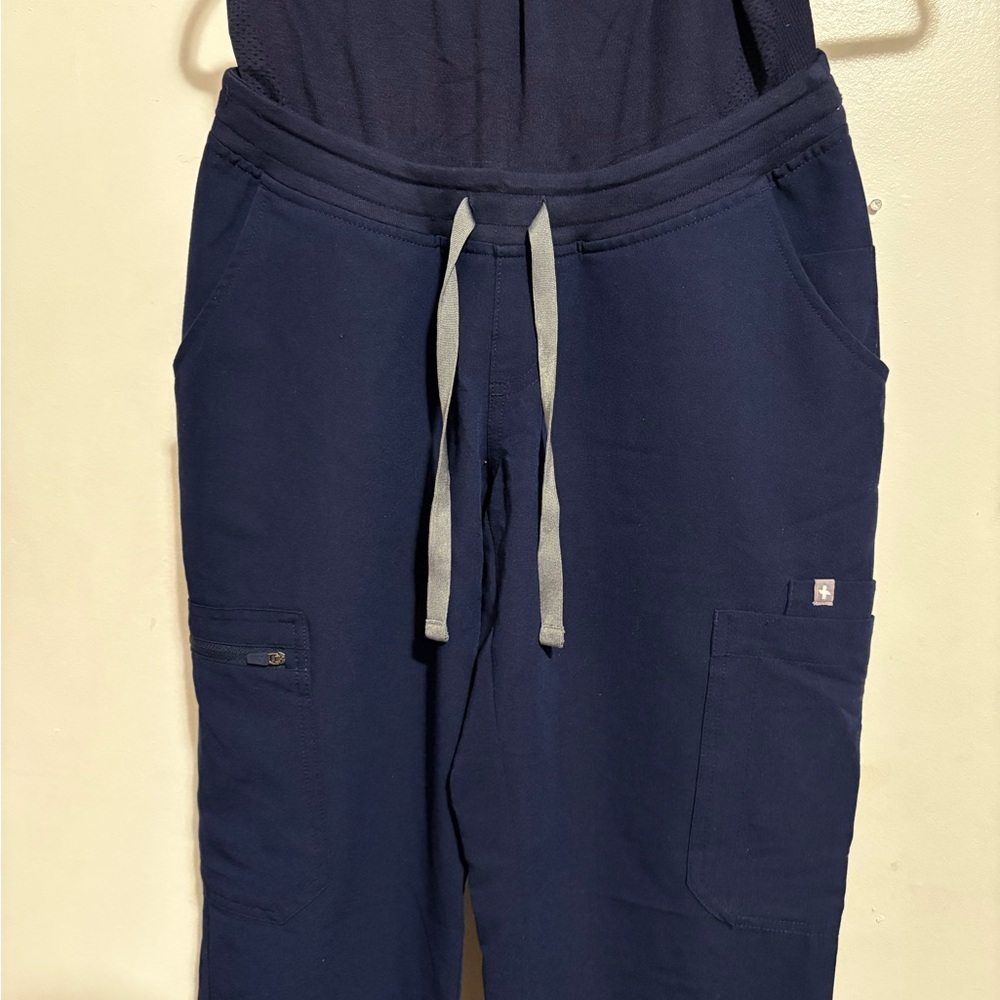 Maternity set 
Figs Navy Blue Technical Top and Pants Set